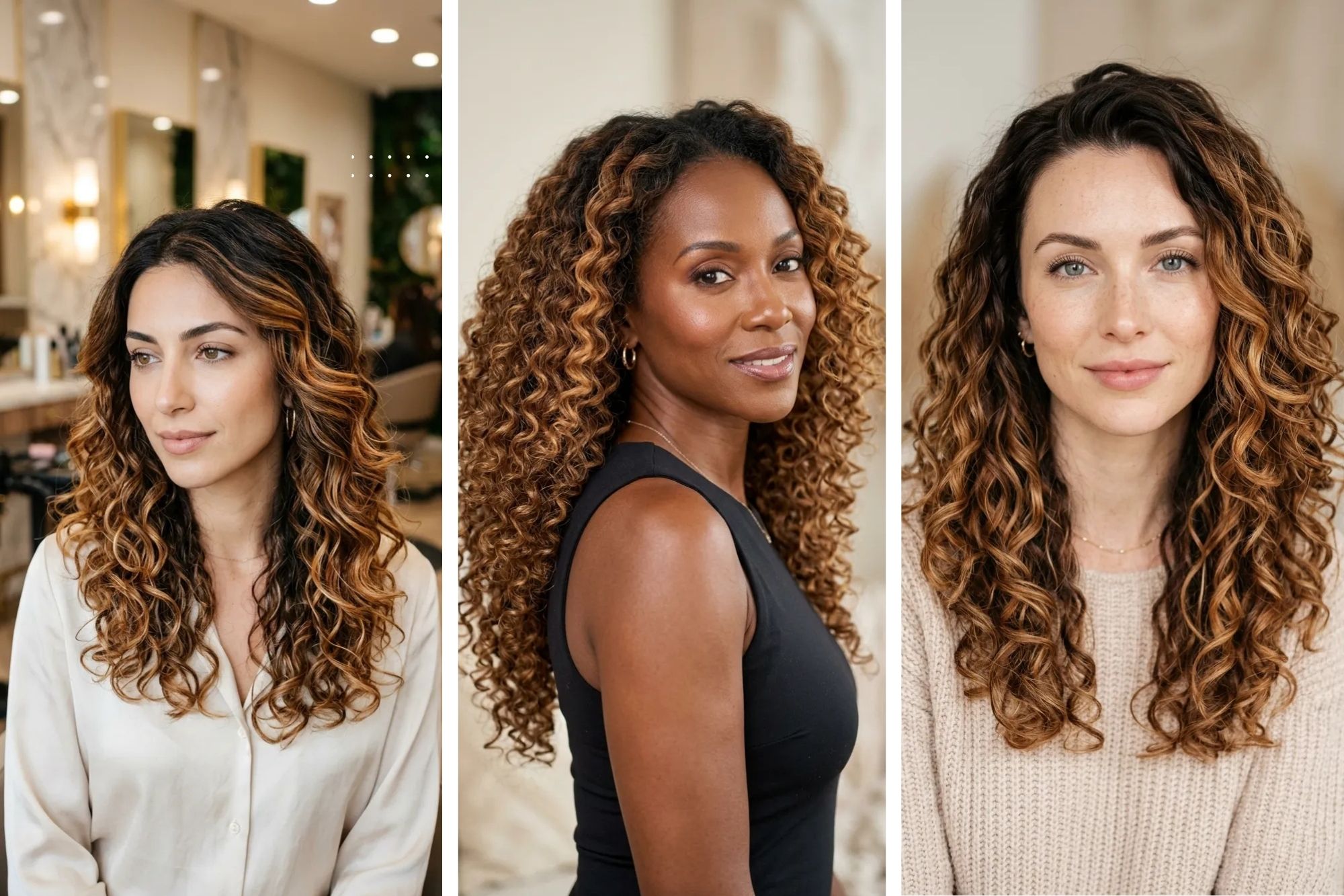 13 Caramel Copper Balayage Curly Hair for Natural Curls