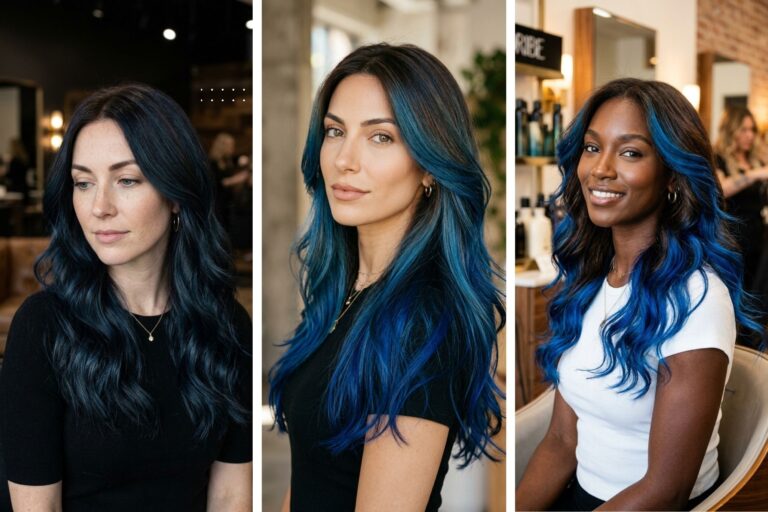 15 Blue Balayage Hair Brunettes for a Unique Hair Makeover