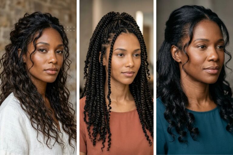 15 Half Up Half Down Crochet Hairstyles